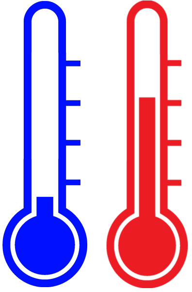 kalt und warm Thermometer