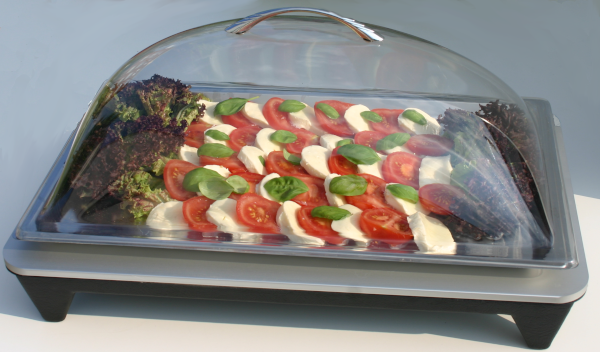 Kalt Warm Platte mit Kuppelhaube