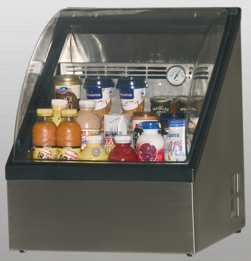 Kühlvitrine Selbstbedienung mit Milchgetränke