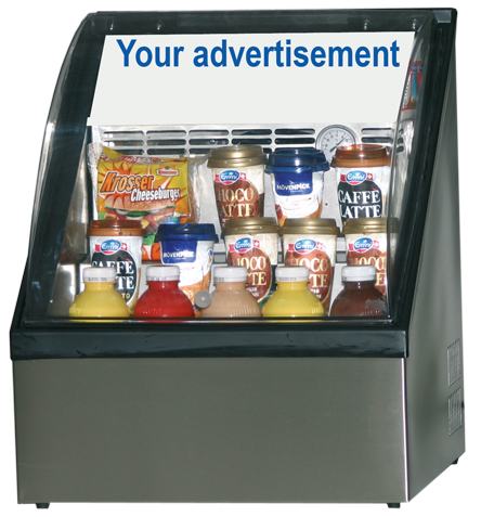 FOODSTAR Kühlvitrine mit Werbefläche