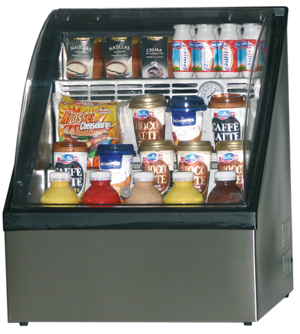 Kühlvitrine Selbstbedienung für Snacks mit Getränken