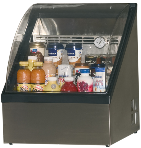 Kühlvitrine Selbstbedienung für Snacks mit Getränken