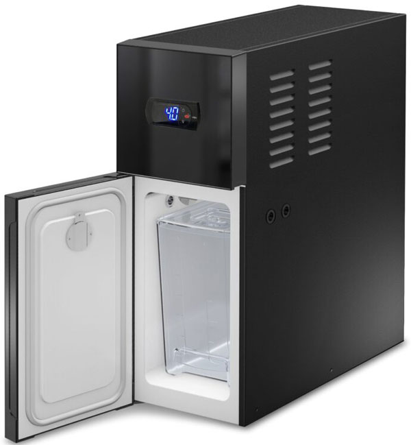 Milchkühlschrank MC12 in schwarz mit digitaler Temperatursteurerung