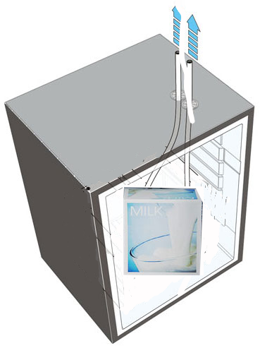 Milchschlauch Durchführungen beim C60BiB BLACK